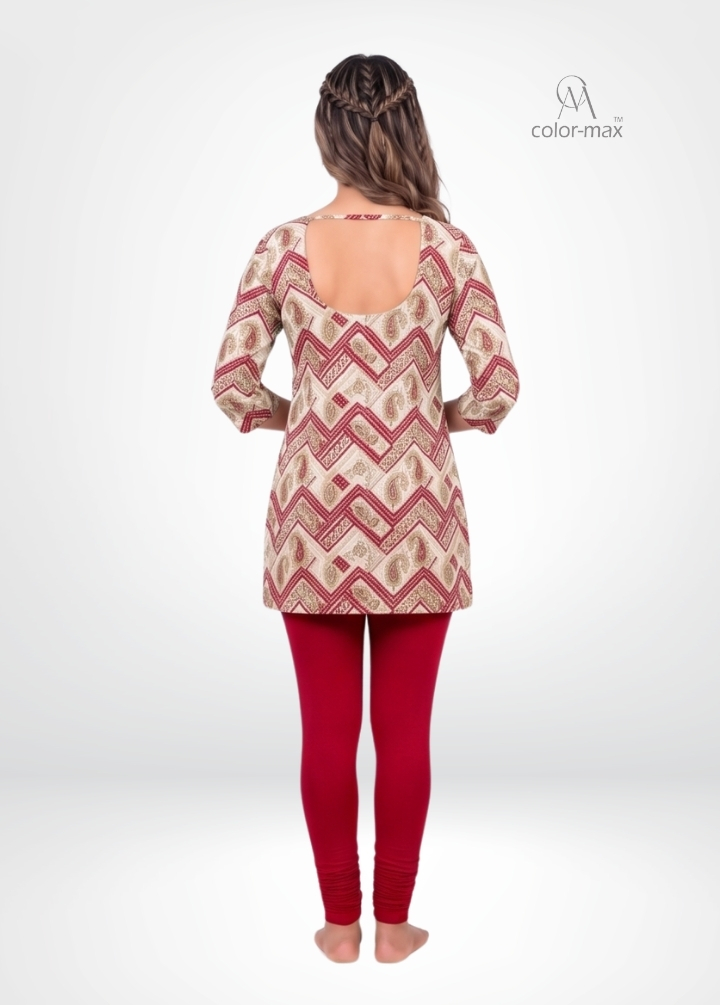 RED - Premium Cotton Lycra Chudi Leggings - Hover